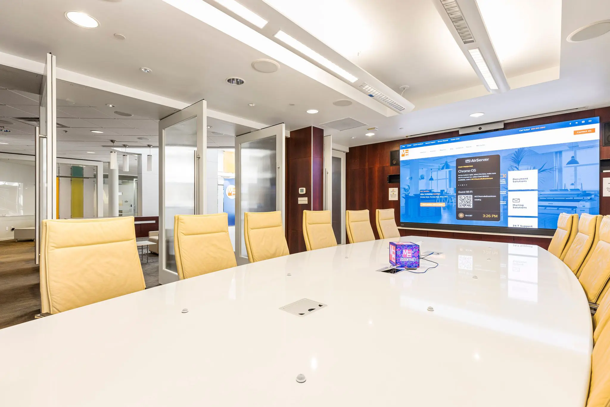 MCC Suites - Brentwood coworking office space- - multiple meeting and conference rooms that are fully-equipped with audio visual solutions for video conferencing and presentations.